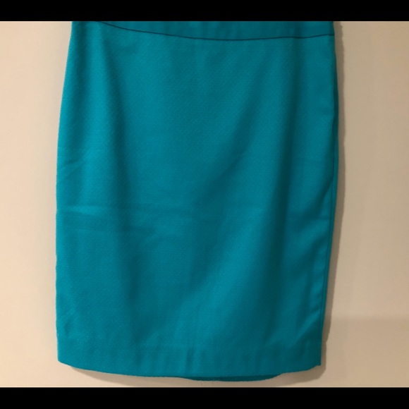 The Limited Turquoise Textured Ribbon Pencil Skirt 4 - Picture 6 of 7